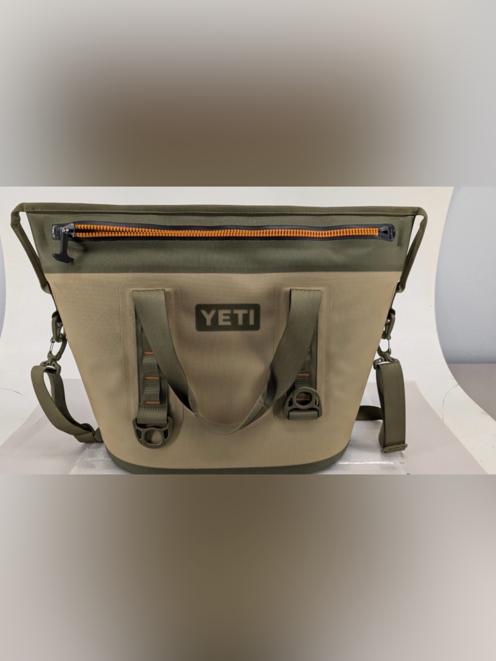YETI Hopper Two 30 Soft Cooler Tan Olive Leakproof Camping Fishing Bag RARE - Picture 5 of 6